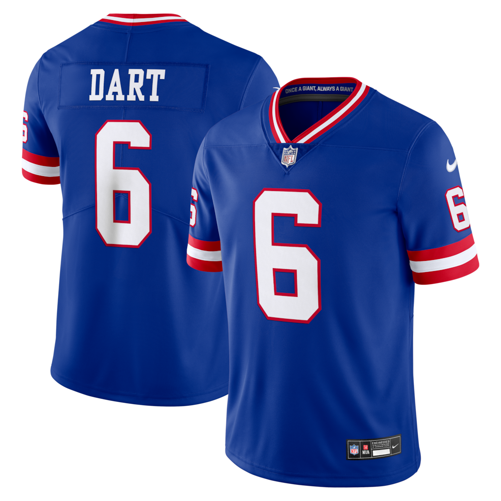 Jaxson Dart New York Giants Nike Legacy Vapor Untouchable Stitched Limited Jersey - Royal
