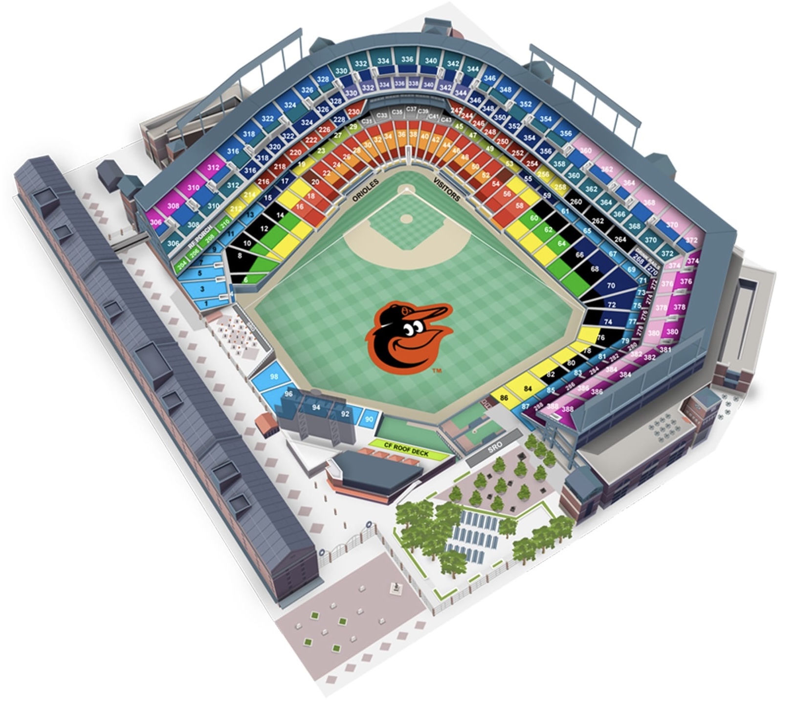 Oriole Park at Camden Yards Seating Chart