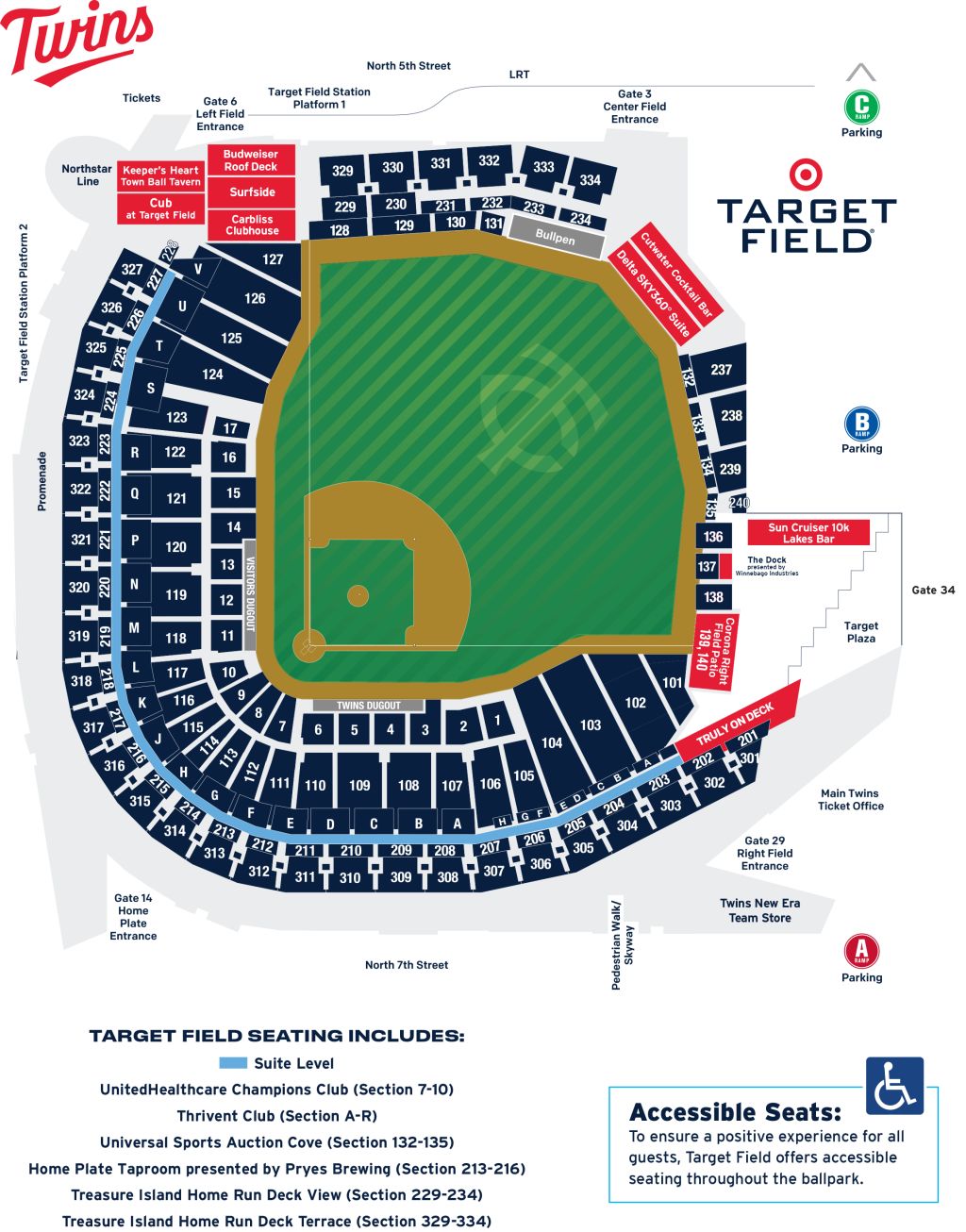 Target Field Seating Chart