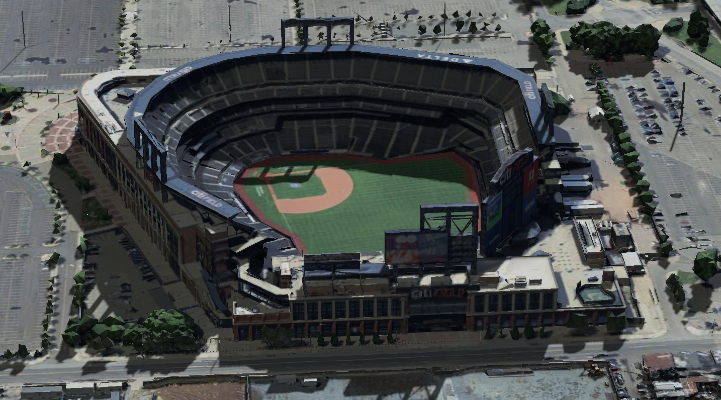 Citi Field 3D sun map showing shaded seats