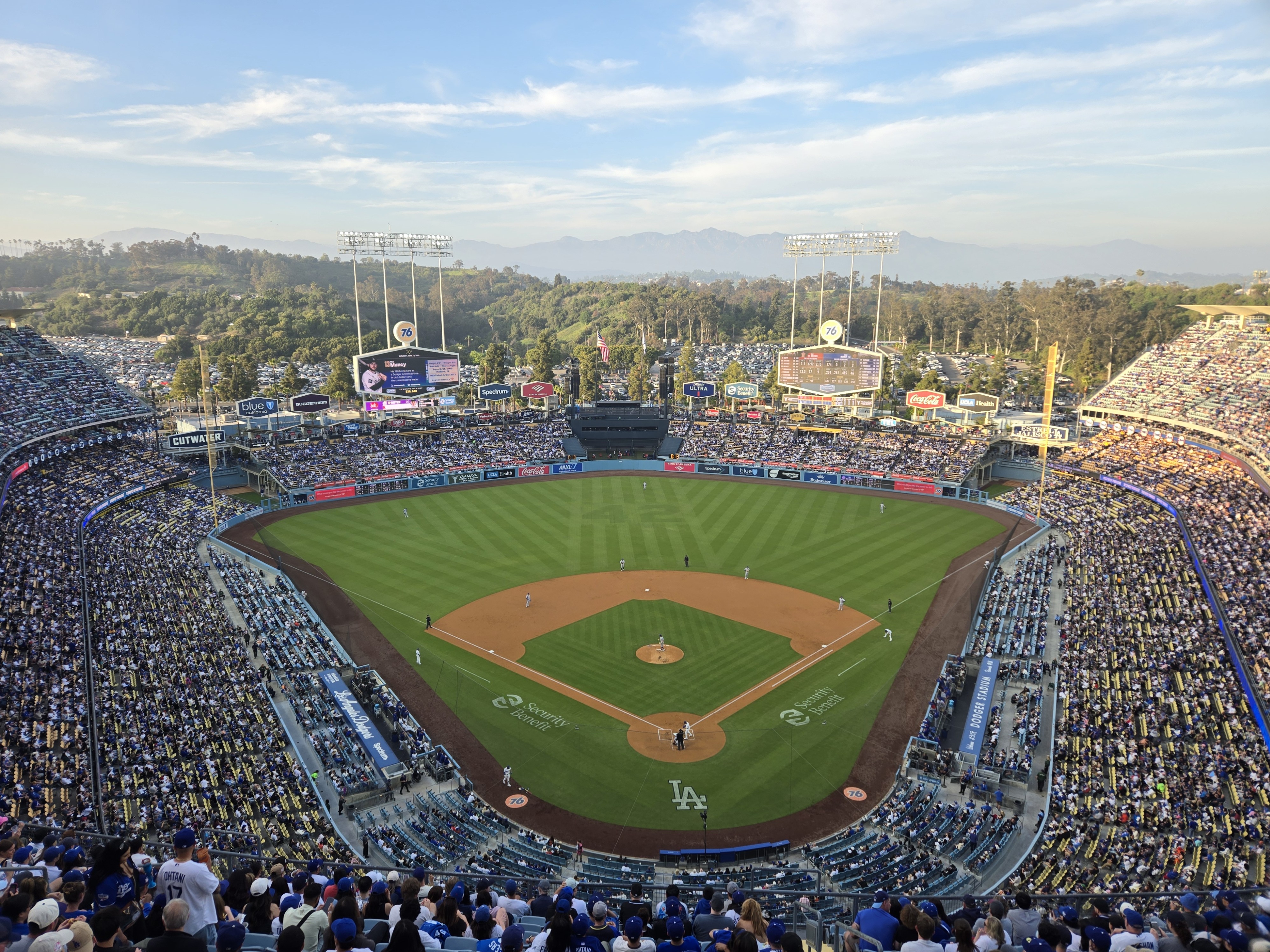 Dodger Stadium seating shaded areas