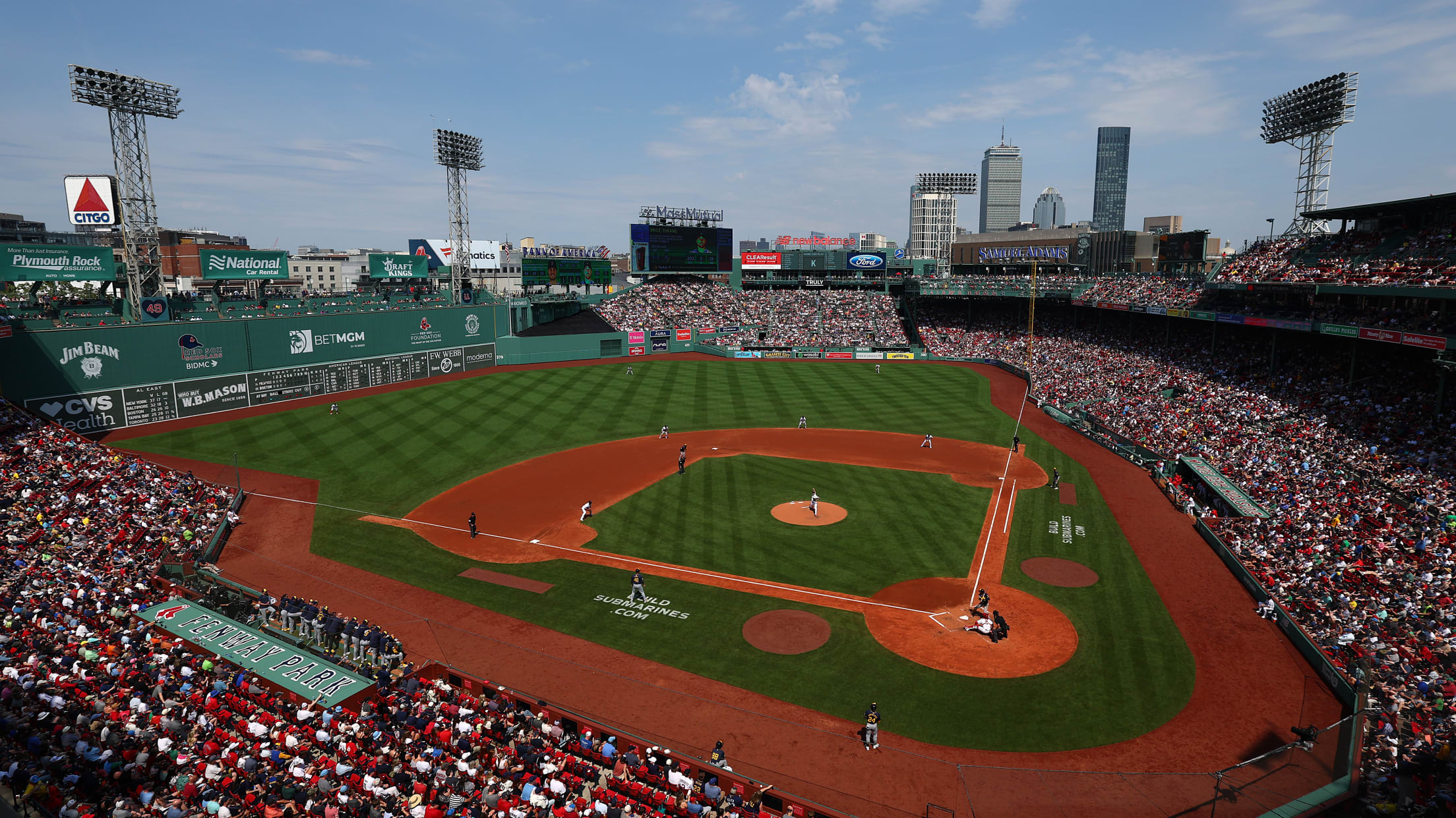 Fenway Park seating shaded areas