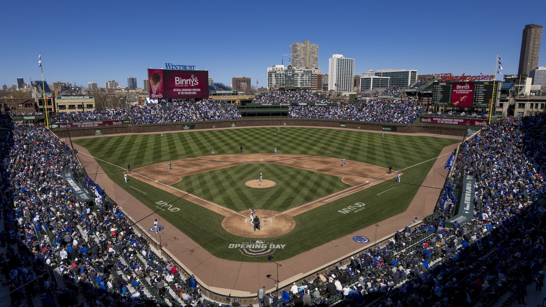 Wrigley Field seating shaded areas